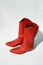 Red Leather Boot