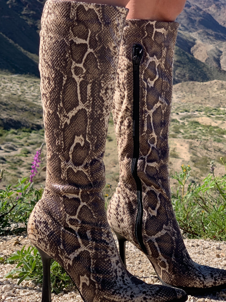 Snake Skin Boots